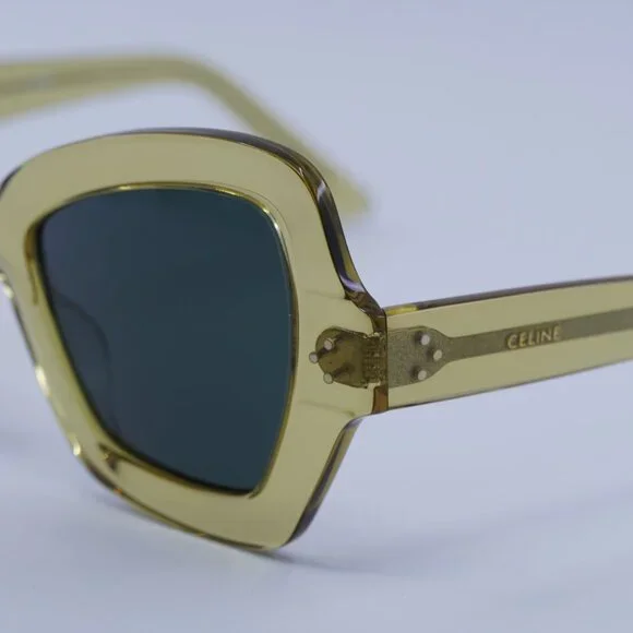 🕶️ New Celine CL40067I 47V Sunglasses - Yellow Frame, Grey Lenses